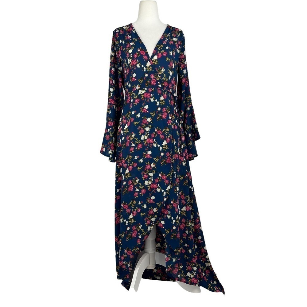 GOLDSPARK "MADE WITH‎ LOVE" LONG SLEEVED WRAP TIE DRESS